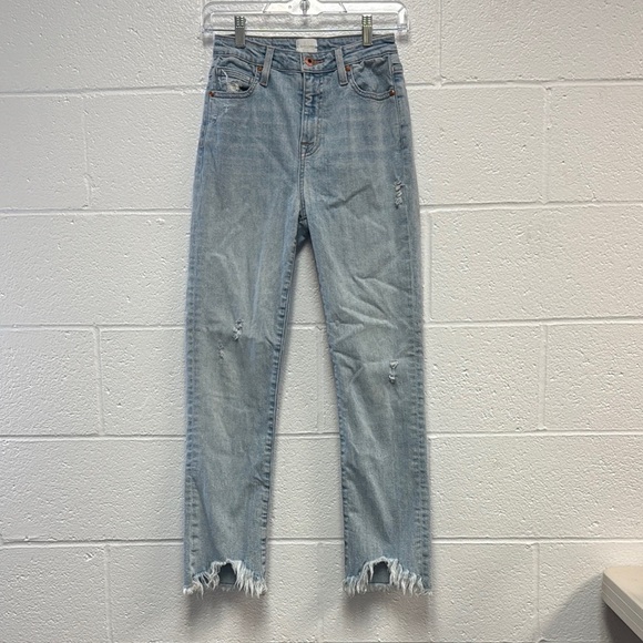 Jonathan Simkhai Blue Straight Leg Jeans - Picture 1 of 8